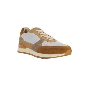 Dune London Mens Treaty Textured Lace Up Sneakers / Taupe